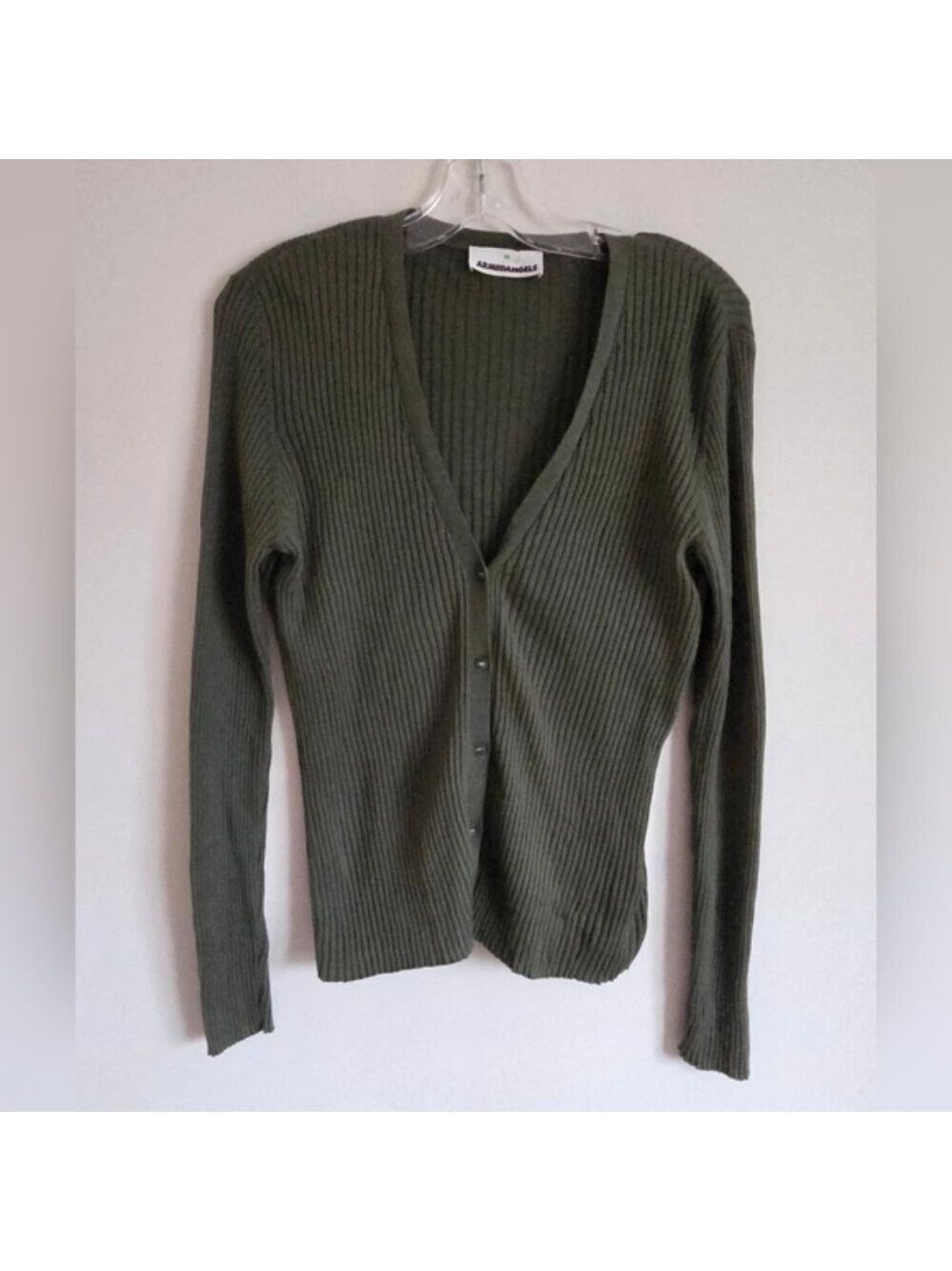 ARMEDANGELS | Ribbed Cardigan Cotton Green Sz XXL